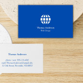 Webdesign Minimalistisch Modernes Blau und Weiß Visitenkarte