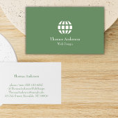 Webdesign Minimalistisch Modernes Grün und Weiß Visitenkarte