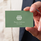 Webdesign Minimalistisch Modernes Grün und Weiß Visitenkarte