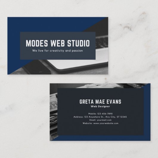 Webdesign Visitenkarte (Vorne/Hinten)