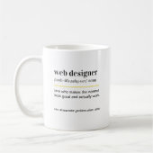 Webdesigner-Definitionsgeschenk Kaffeetasse (Links)