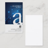 Webdesigner: Fett-Monogramm-Schaltkreise für die V Visitenkarte (Vorne/Hinten)