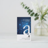 Webdesigner: Fett-Monogramm-Schaltkreise für die V Visitenkarte (Stehend Vorderseite)