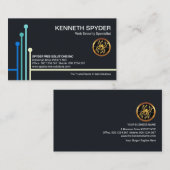 Webdesigner für einfaches Blue Circuit Board Visitenkarte (Vorne/Hinten)