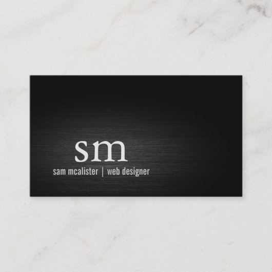 Webdesigner Internet Technisches Monogramm Visitenkarte (Vorderseite)
