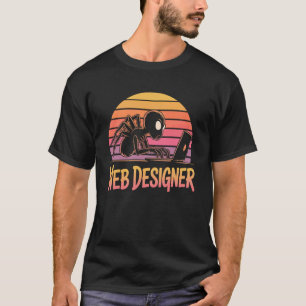 Webdesigner - Spinne mit Laptop T-Shirt