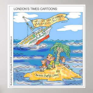 Webdesigner-Terror-Kreuzfahrtschiff Lustige Poster