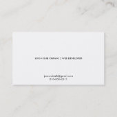 WebDev Karte (Rückseite)