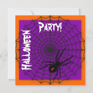 Webeinladungen für Orange und Lila Spider Einladung