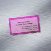 Webentwickler Freelance Digital Nomad Lila Magnetische Visitenkarte (Beispiel)