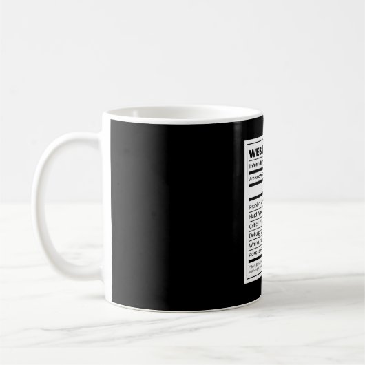 Webentwickler Funny neutritunales Geschenk Kaffeetasse (Links)