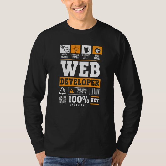Webentwickler IT-Mann Computer-Webseiten-Entwicklu T-Shirt (Vorderseite)