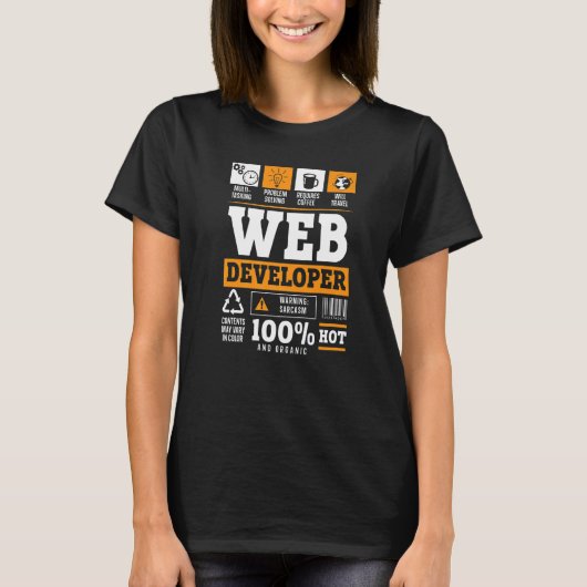 Webentwickler IT-Mann Computer-Webseiten-Entwicklu T-Shirt (Vorderseite)