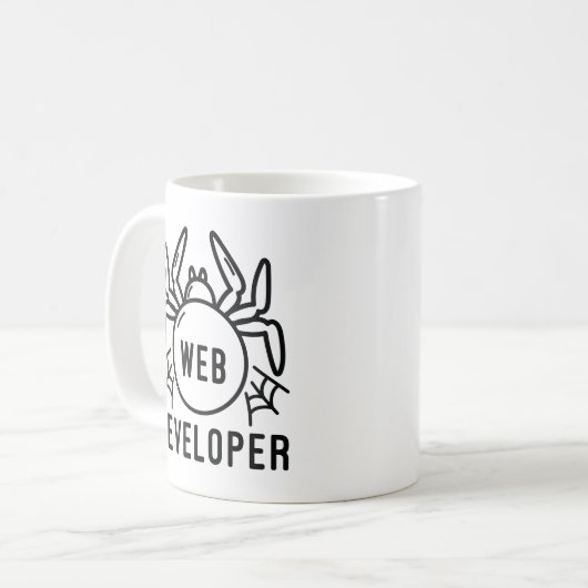 Webentwickler Kaffeetasse (Vorderseite Links)