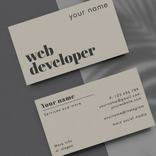 Webentwickler moderne Visitenkarte