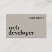 Webentwickler moderne Visitenkarte (Vorderseite)