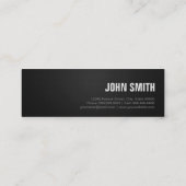 Webentwickler - Schwarze Silberstreifen Mini Visitenkarte (Rückseite)
