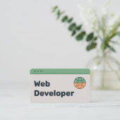Webentwickler Visitenkarte (Stehend Vorderseite)