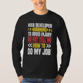 Webentwickler Website Programmierer Coder Computer T-Shirt (Vorderseite)