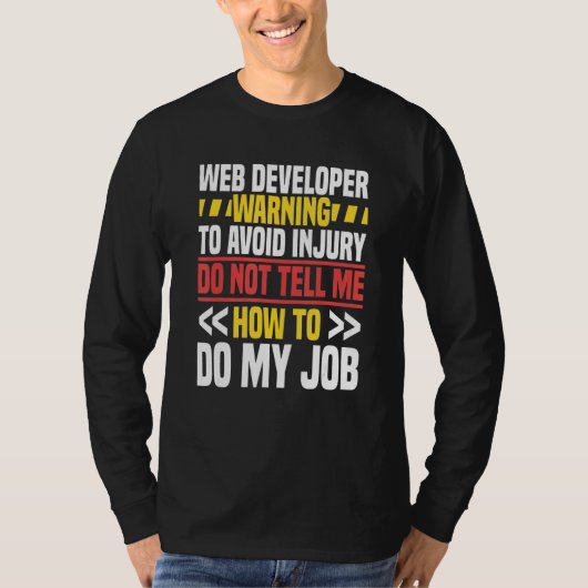 Webentwickler Website Programmierer Coder Computer T-Shirt (Vorderseite)