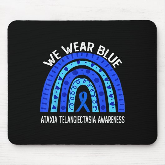Weber Blue for Ataxia Telangiectasia Bewusstsein 2 Mousepad (Vorne)