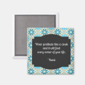 Weber Dankbarkeit Rumi Quote Square Magnet (Vorderseite/Rückseite)