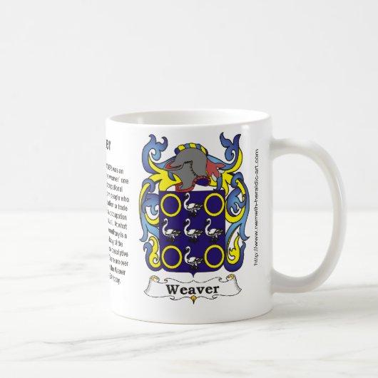 Weber-Familien-Wappen Stein Kaffeetasse (Rechts)