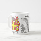 Weber Familien-Wappen Tasse (Vorderseite Links)