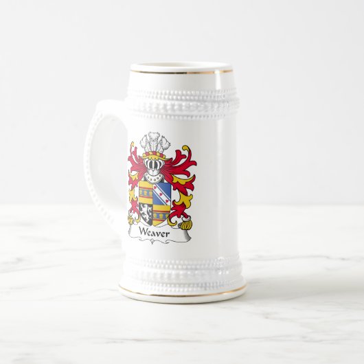 Weber-Familienwappen Bierglas (Vorderseite Links)