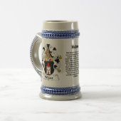 Weber Familienwappen Stein Bierglas (Vorderseite Links)