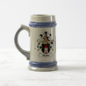 Weber Familienwappen Stein Bierglas (Links)