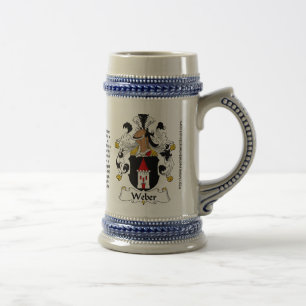 Weber Familienwappen Stein Bierglas