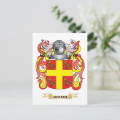 Weber-Familienwappen (Wappen) Postkarte (Stehend Vorderseite)