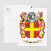 Weber-Familienwappen (Wappen) Postkarte (Vorne/Hinten)