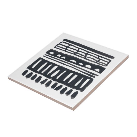 Weber I | Moderne schwarze Farbe Fliese (Seite)