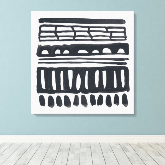 Weber I | Moderne schwarze Farbe Leinwanddruck (Insitu (Holzboden))