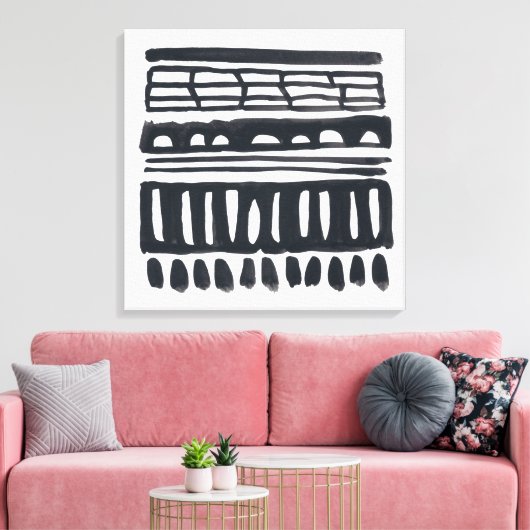 Weber I | Moderne schwarze Farbe Leinwanddruck (Insitu (Wohnzimmer))