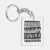 Weber I | Moderne schwarze Farbe Schlüsselanhänger (Vorderseite links)