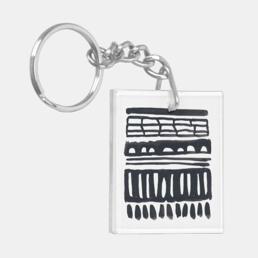 Weber I | Moderne schwarze Farbe Schlüsselanhänger (Vorderseite links)