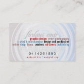 Webgrrl.biz Visitenkarte (Rückseite)