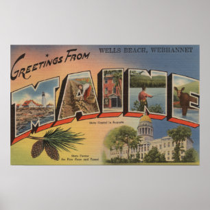 Webhannet, Maine (Brunnen-Strand) Poster