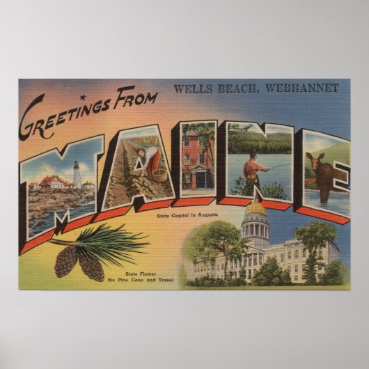 Webhannet, Maine (Wells Beach) Poster (Vorne)