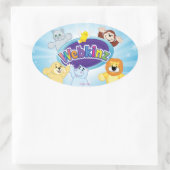 Webkinz: Come in and Play Ovaler Aufkleber (Tasche)