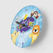 Webkinz: Come in and Play Runde Wanduhr (Winkel)