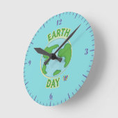 Webkinz Earth Day Runde Wanduhr (Winkel)
