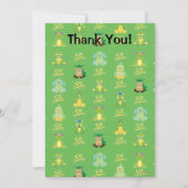 Webkinz gehen Muster grünes Dankeskarte (Vorderseite)