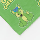 Webkinz gehen Muster grünes Fleecedecke (Ecke)