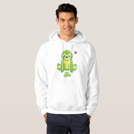 Webkinz gehen Muster grünes Hoodie (Vorne ganz)