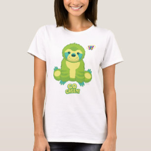 Webkinz gehen Muster grünes T-Shirt