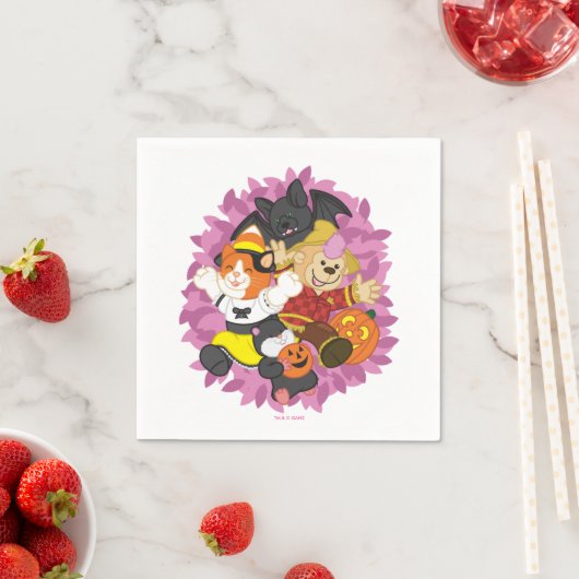 Webkinz Halloween Pets Überraschung Serviette (Beispiel)